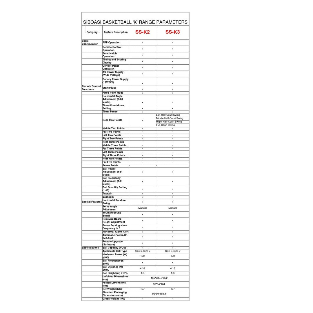 SIBOASI Basketball Machine K2 (SKU SS-K2)