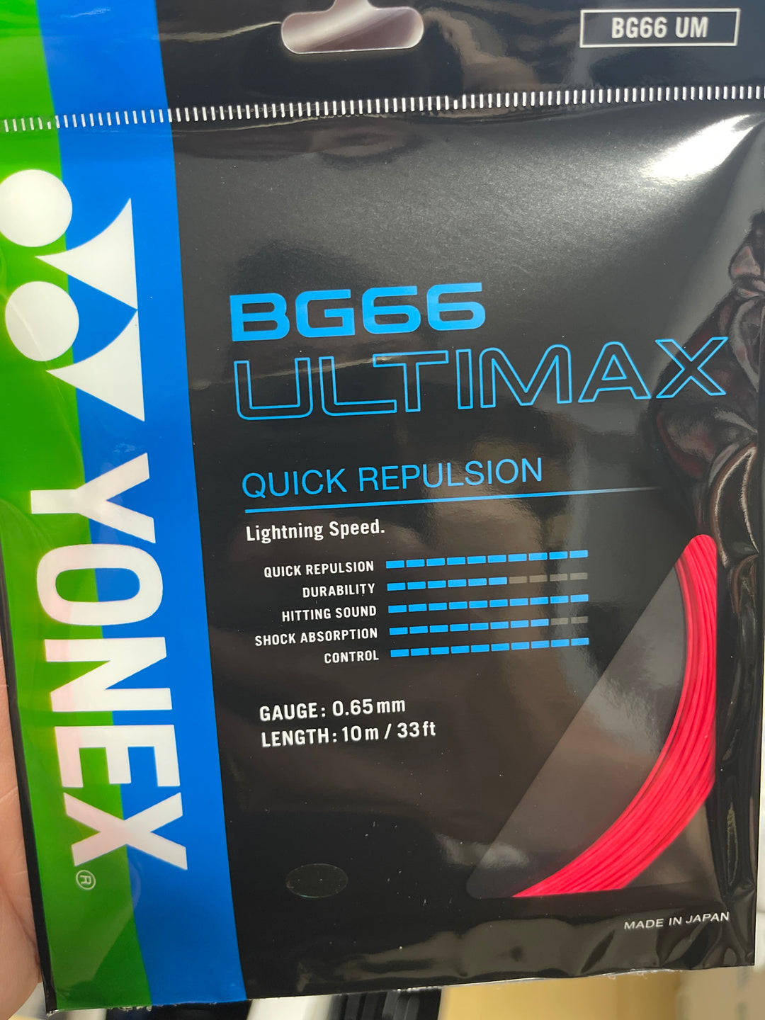 YONEX BG66 ULTIMAX Badminton String 66U