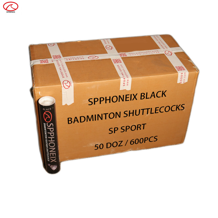 SPPHONEIX Black Badminton Shuttlecocks Gooes Feather (Tournament LEVEL)