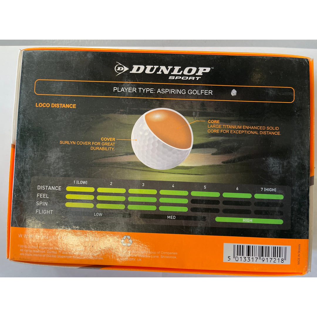 DUNLOP LOCO DISTANCE Golf ball （3 PCS PER BOX）