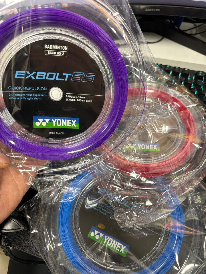 YONEX Exbolt 65 Badminton String (200m coil) EX65