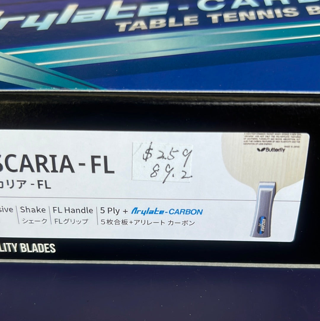 BUTTERFLY24010,30041 Arylate-Carbon Viscaria Table Tennis Blade Arylate-Carbon 5-Plywood
