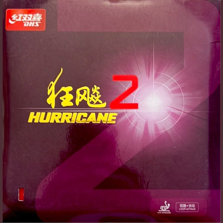 DHS Hurricane 2 Pips-In Rubber With Sponge Table Tennis Rubber