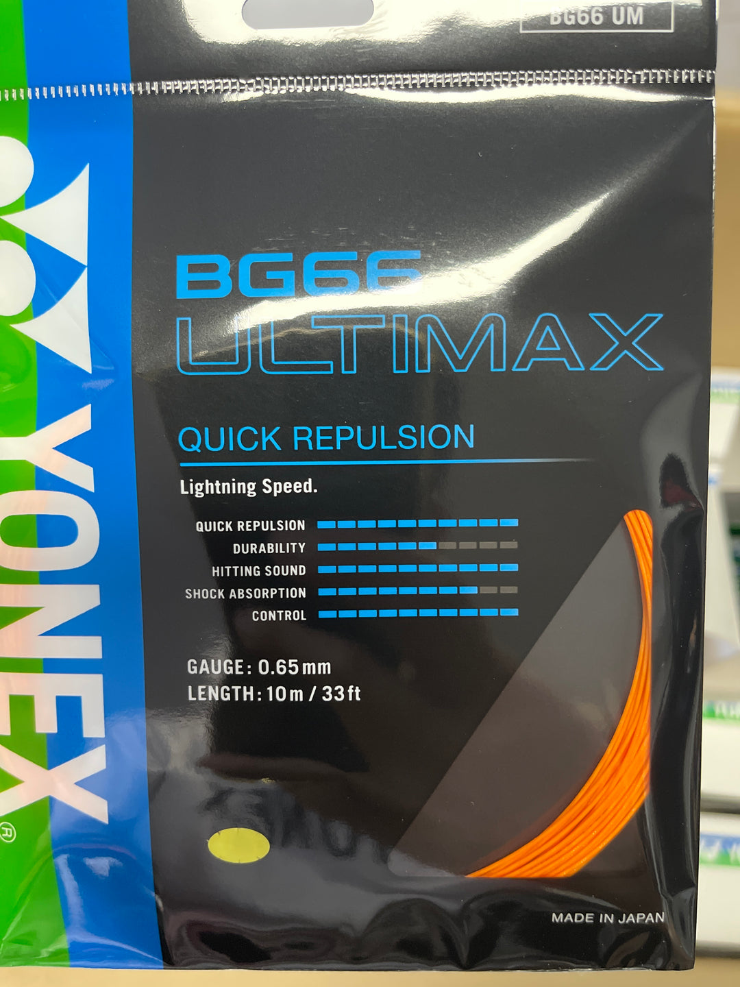 YONEX BG66 ULTIMAX Badminton String 66U