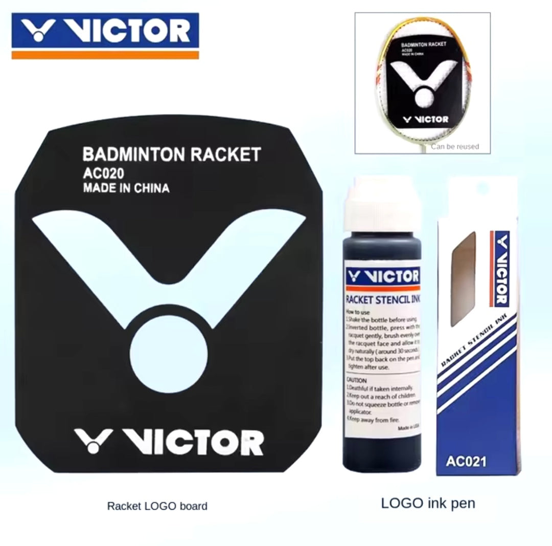 VICTOR Racket Stengil Ink AC026 Red Blue White Gold