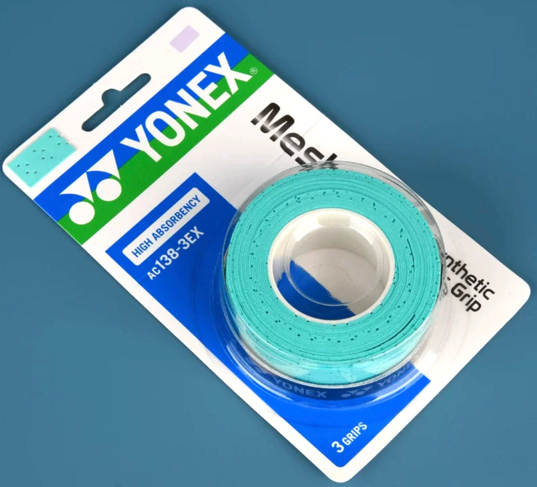 YONEX AC138-3EX Mesh Grap(3 wraps)Perforated Surface and High Absorbency  Grip Tape