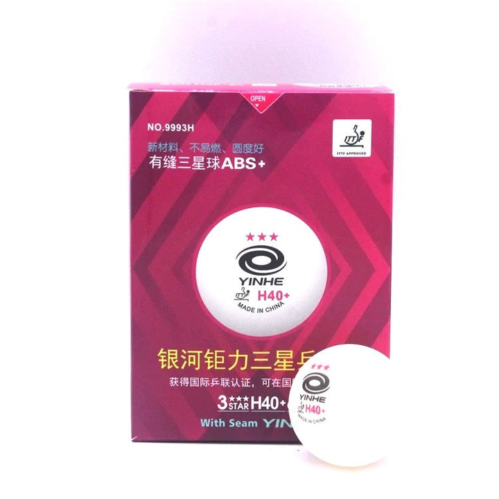 YINHE 3 Star Y40+ Table Tennis Ball 9993H (Pink) With Seam ITTF Approved