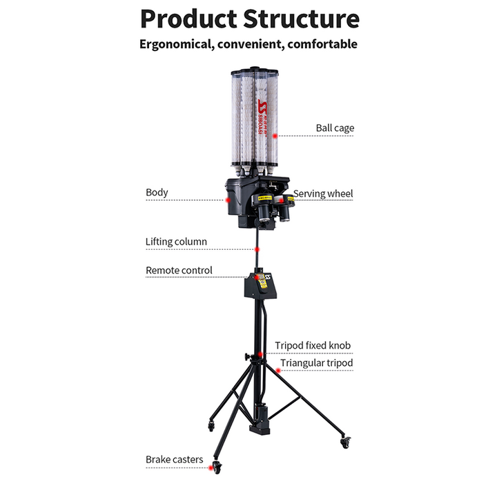 SIBOASI Badminton Pitching Machine B2202A