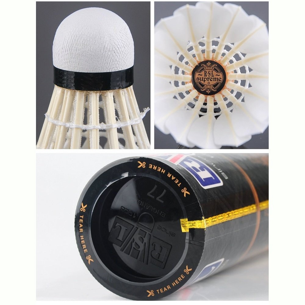 RSL Supreme Badminton Shuttlecocke Gooes Feather Top Class For