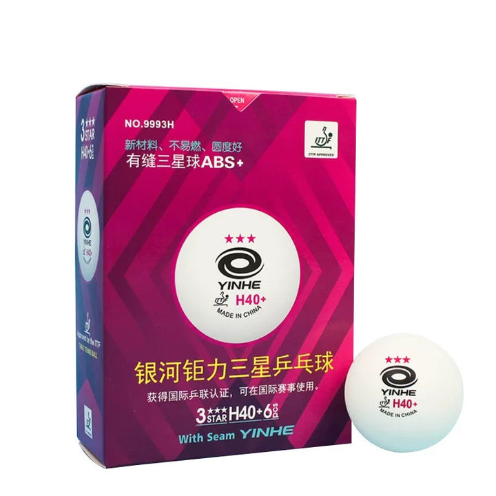 YINHE 3 Star Y40+ Table Tennis Ball 9993H (Pink) With Seam ITTF Approved