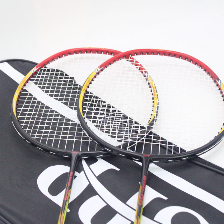 SPP 2 Player Strung Badminton Rackets Set SPP-OG Shaft Graphite with a Free Full Cover