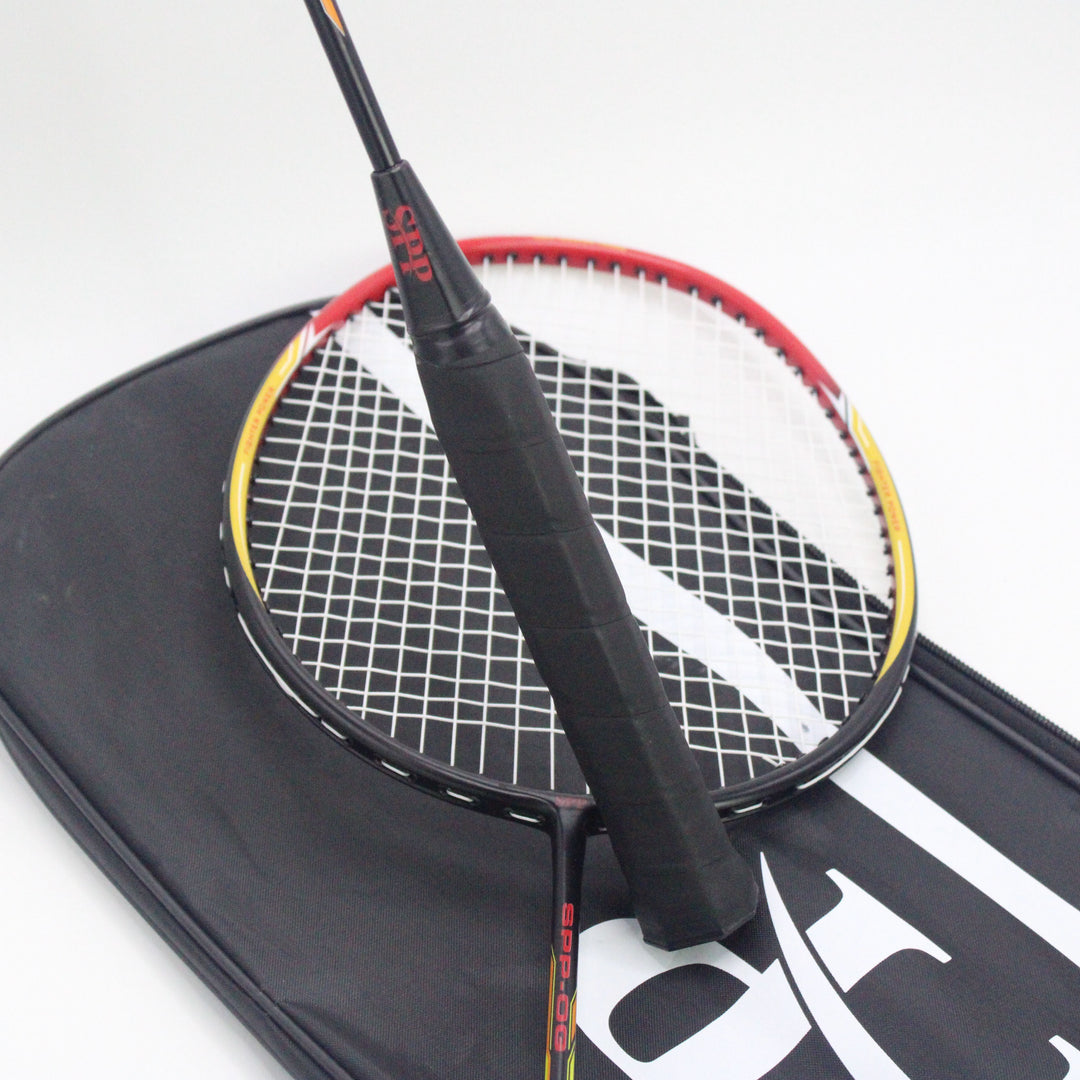 SPP 2 Player Strung Badminton Rackets Set SPP-OG Shaft Graphite with a Free Full Cover