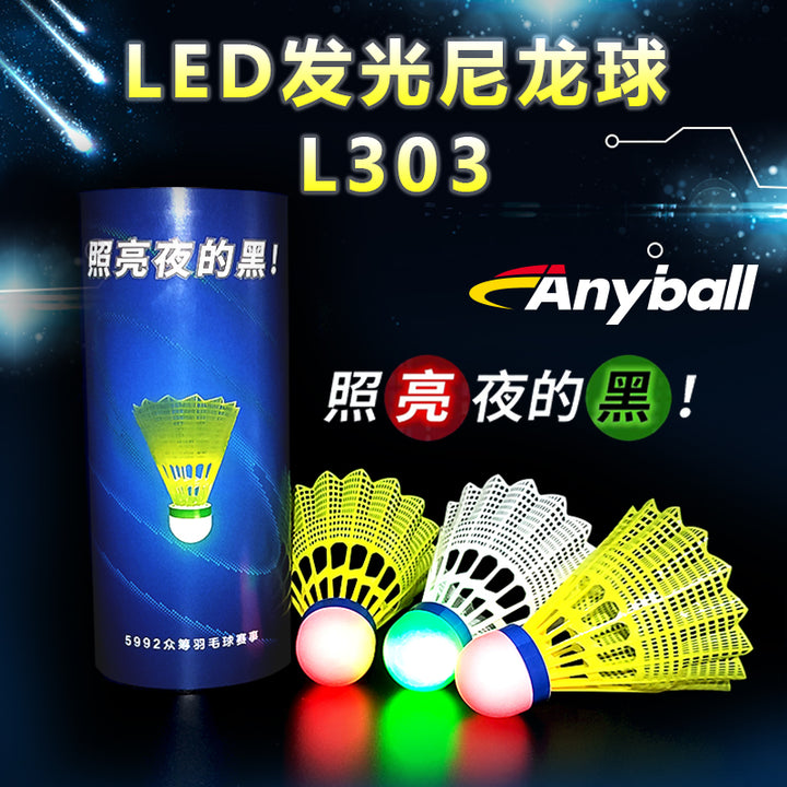 LED Badminton Balls, 3 Pieces Badminton, Nylon Badminton, Shuttlecocks Badminton, LED Shuttlecocks, LED Shuttlecocks, Luminous Shuttlecocks for Indoor and Outdoor Sports Activities, Hitting Practice