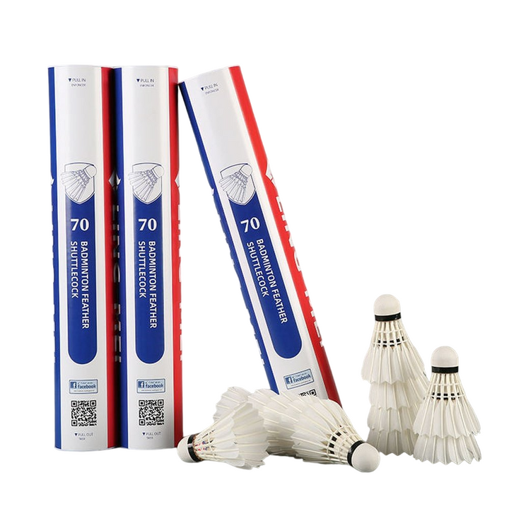 LINGMEI 70 Badminton Shuttlecocks Goose Feather (Competition）