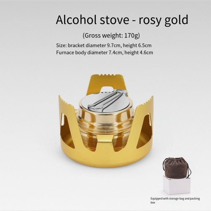 Outdoor Alcohol Stove Kit Camping Stove Safety Lightweight Portable Gold Stove