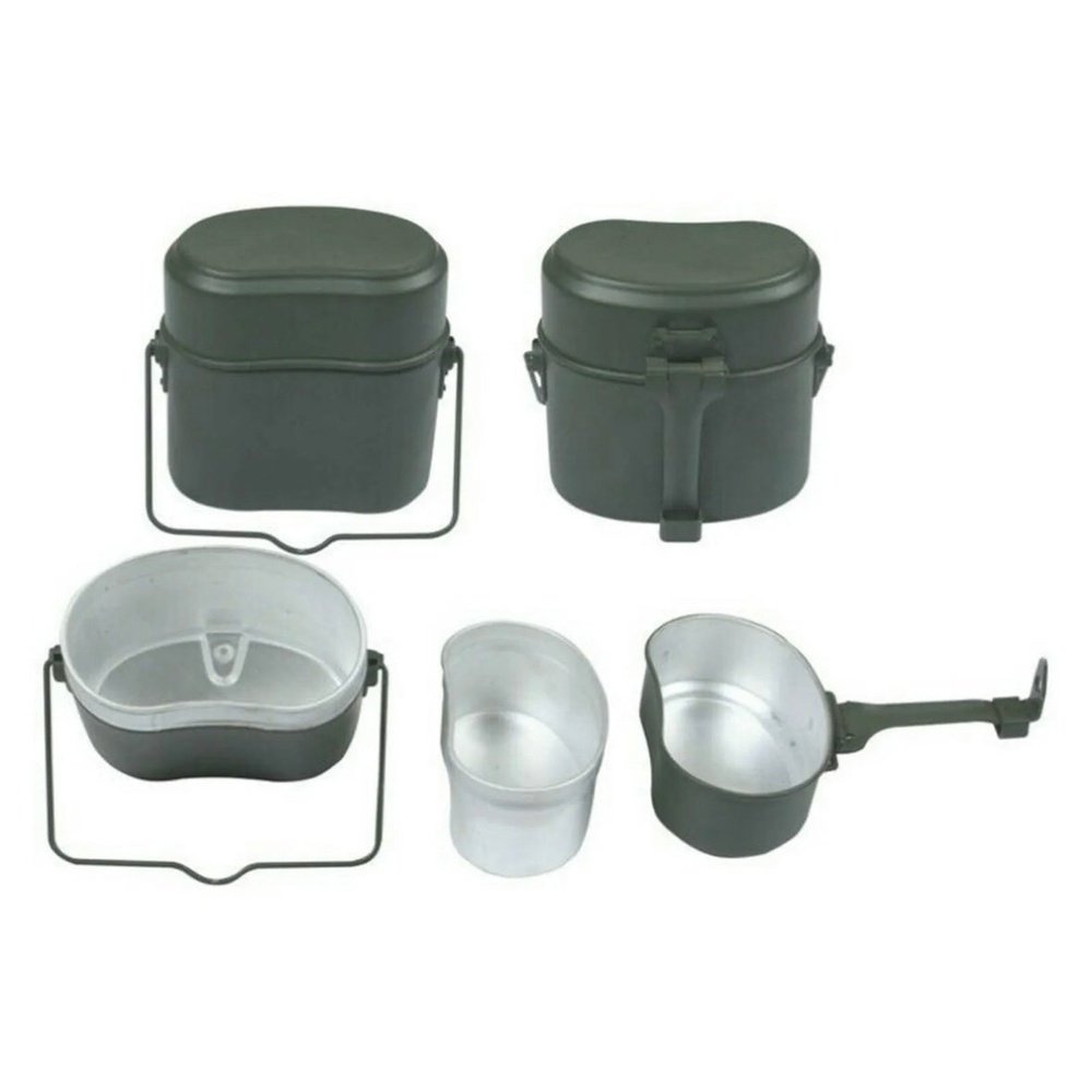 Outdoor Portable Cooking Camping Hiking Cookware Set Army Mess Kit Military Cook