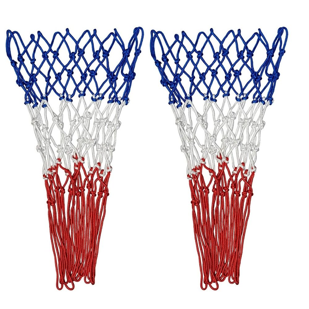 SPPHONEIX 2PCS Basketball Nets Durable Nylon Heavy Duty Standard 12 Loops Rim Hoop Mesh