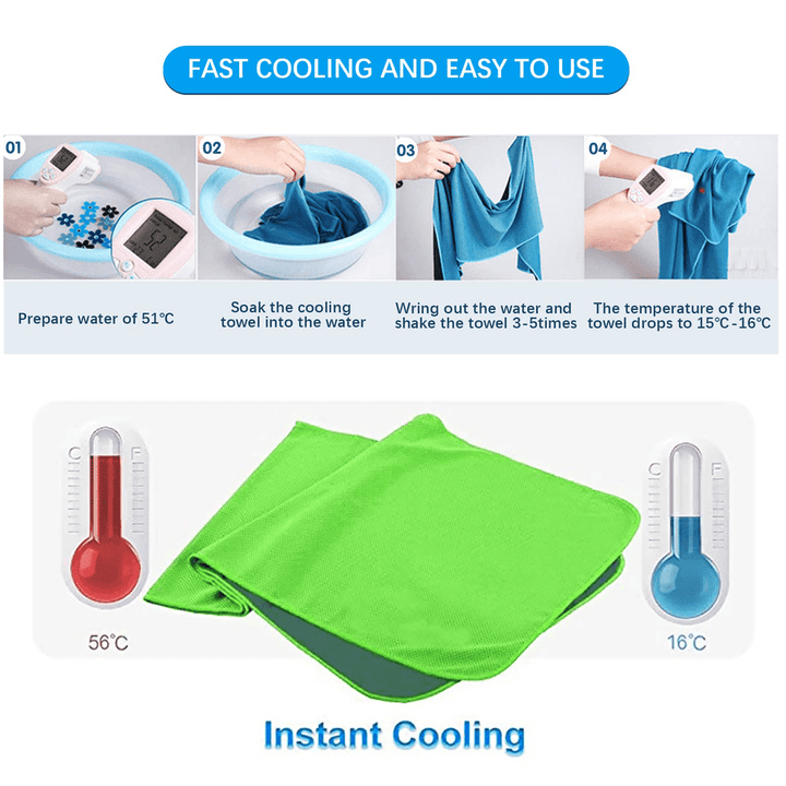 95 X 31CM Sports Cooling Towel Cold Cool Cycling Gym Outdoor Sport Towel AU