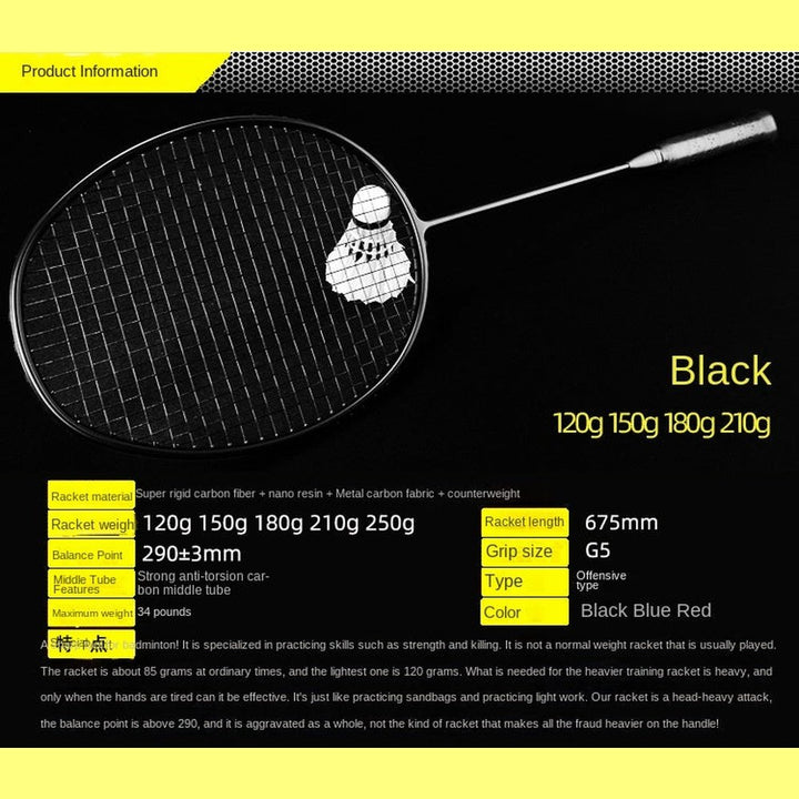 KEYACE Badminton Overweight Trainer Practice Professional Training Racket （180g-200g）