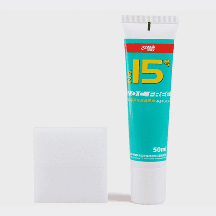 DHS NO.15 Table Tennis Glue with sponge (V.O.C Free） 50ml/98ml/500ml For Table Tennis Rubber With Racket