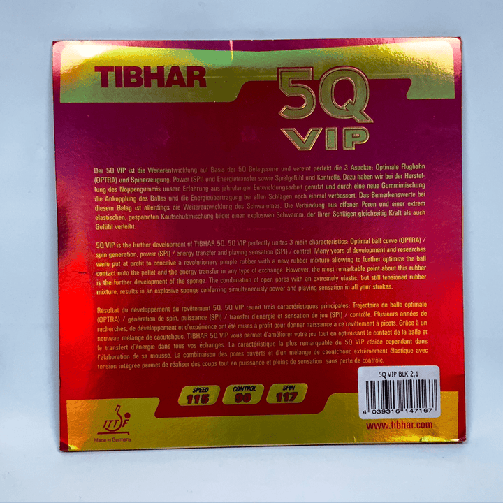 Tibhar 5Q VIP table tennis rubber