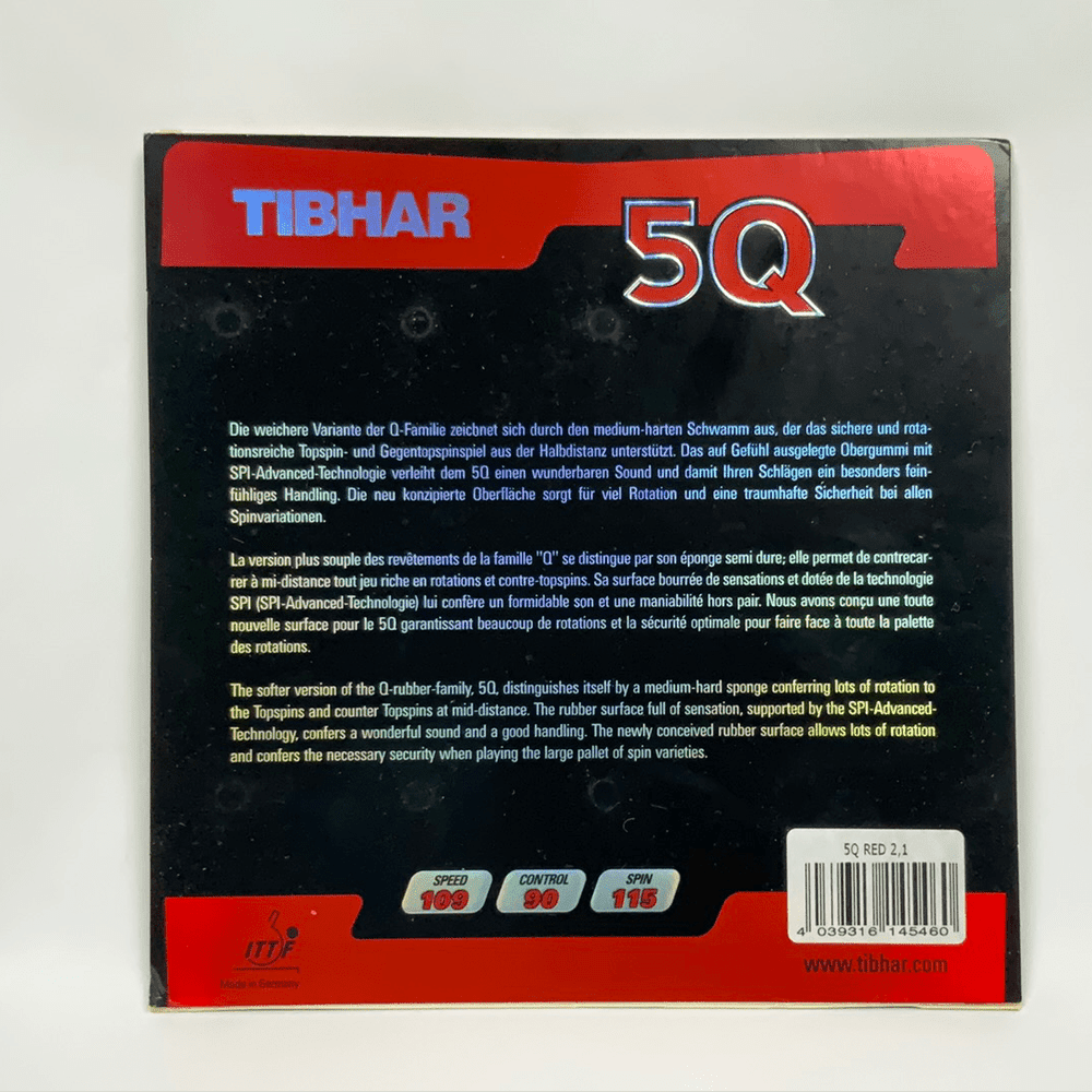 Tibhar 5Q table tennis rubber