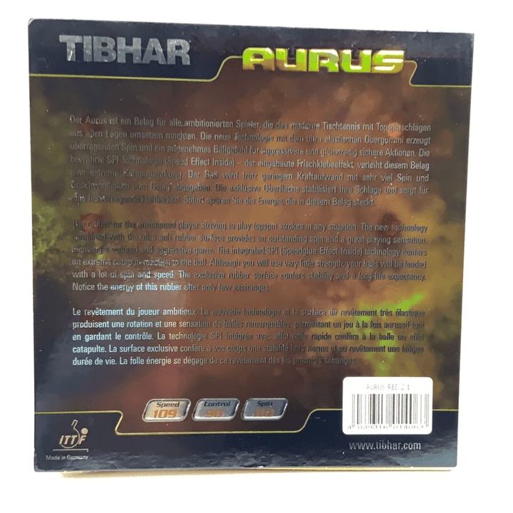 Tibhar Aurus table tennis rubber