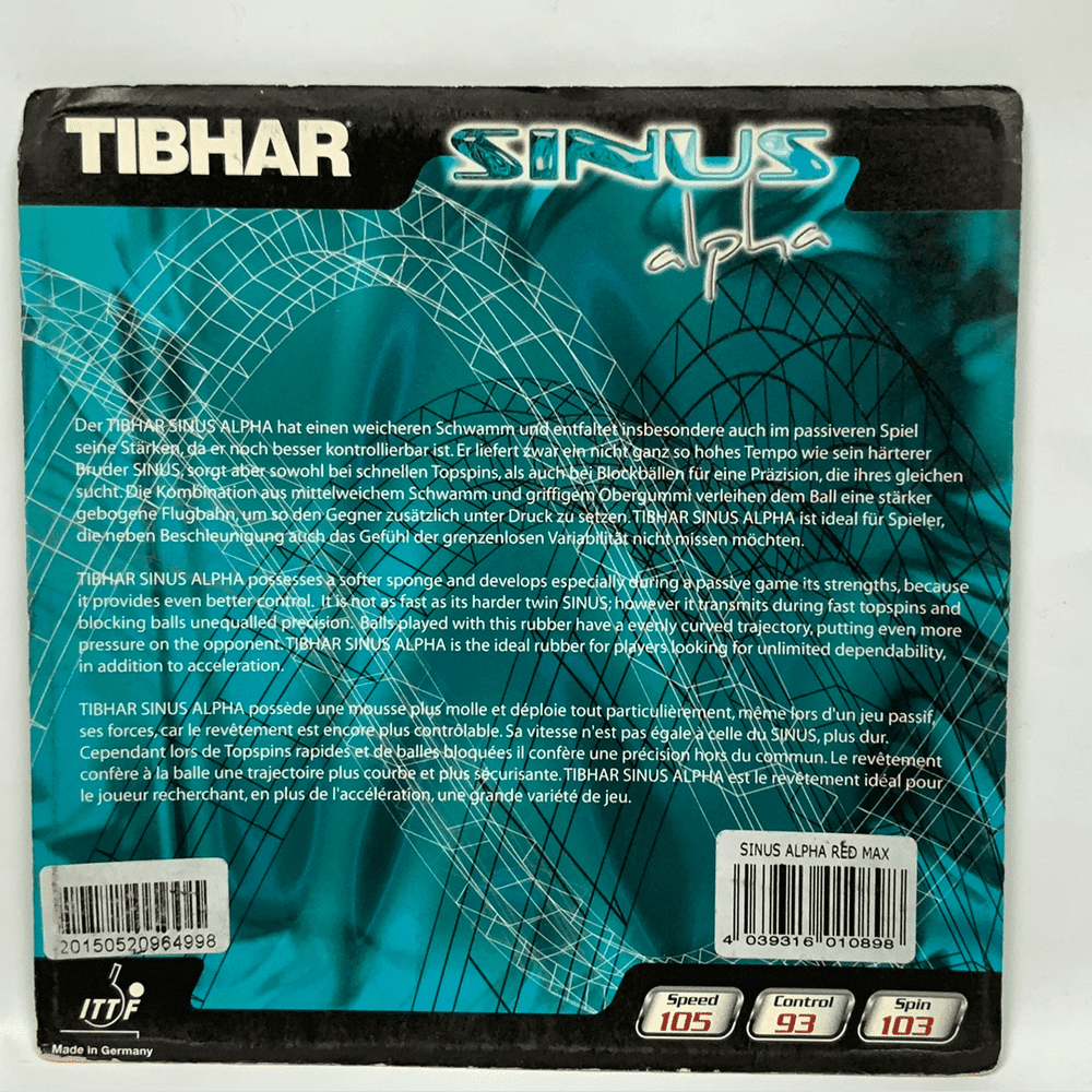 Tibhar Sinus Alpha table tennis rubber